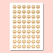 Essbare Aufleger Rund DM 35mm, 54 Stück pro Druckbogen