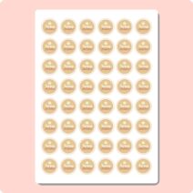 Essbare Aufleger Rund DM 40mm, 48 Stück pro Druckbogen