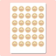 Essbare Aufleger Rund DM 50mm, 30 Stück pro Druckbogen