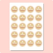 Essbare Aufleger Rund DM 60mm, 20 Stück pro Druckbogen