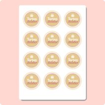 Essbare Aufleger Rund DM 70mm, 12 Stück pro Druckbogen