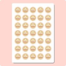 Essbare Aufleger Rund DM 45mm, 35 Stück pro Druckbogen