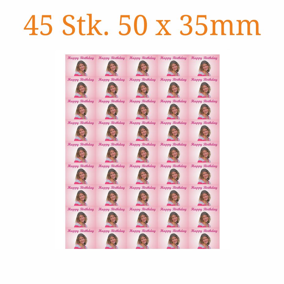 Produktbild essbarer Aufleger rechteckig 50 x 35mm