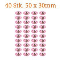 40 Stück essbare Bilder ovale 50 x 30mm