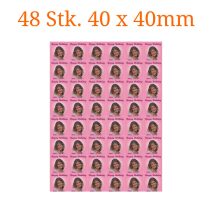 48 Stück essbare Bilder quadratisch 40 x 40mm