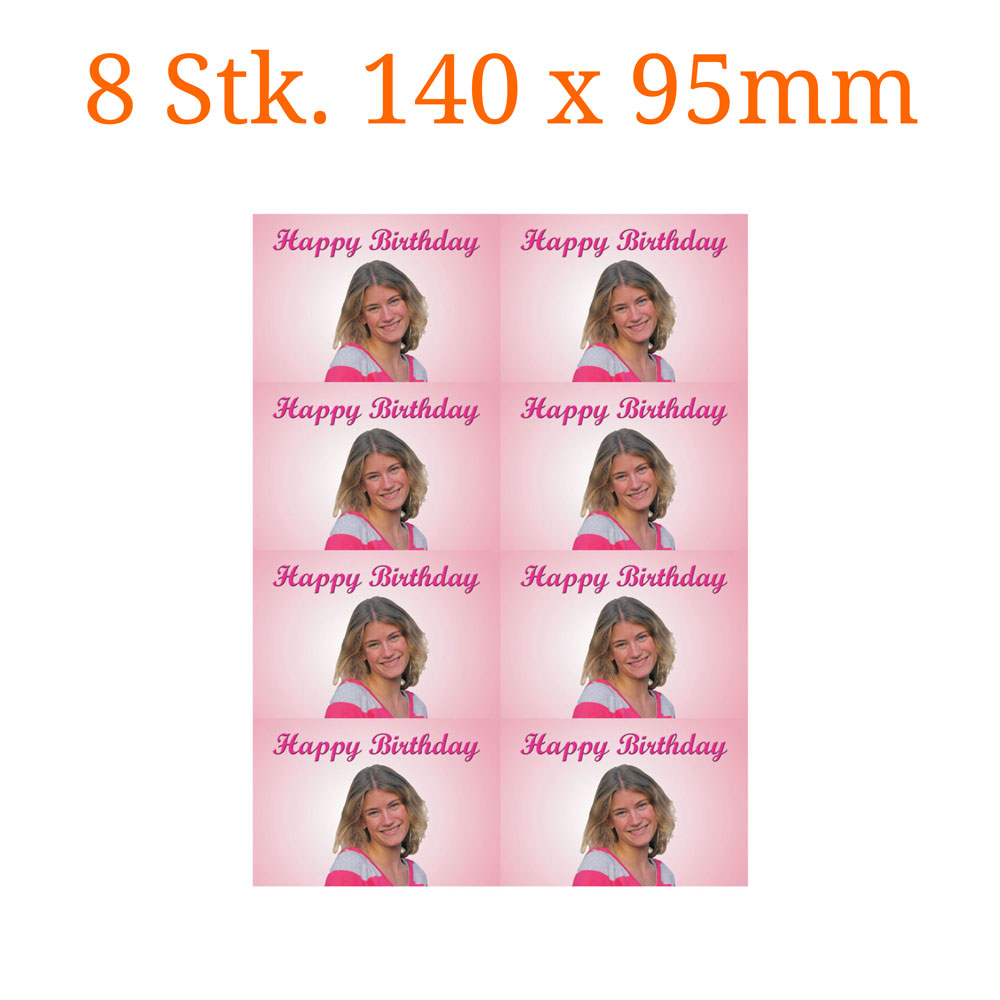 8 Stück essbare Bilder rechteckig 140 x 95mm