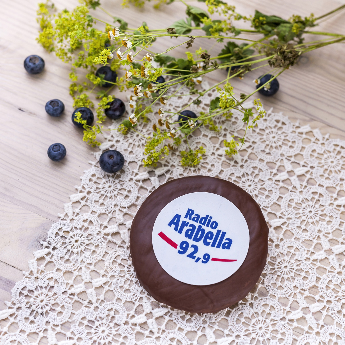 20 Stück Lebkuchen mit Schokoglasur rund 100mm