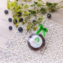 20 Stück Lebkuchen mit Schokoglasur rund 70mm verpackt