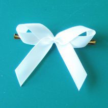 Masche mit Clip weiss