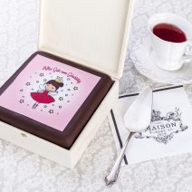 Sachertorte 16x16cm in Holzkassette