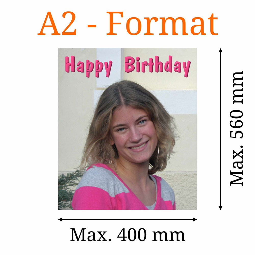 Essbares Bild eckig A2-Format