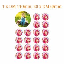 Kombi-Bilder 1 x DM110mm + 20 x DM50mm