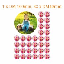 Kombi-Bilder 1 x DM160mm + 32 x DM40mm