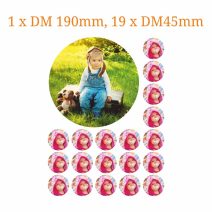 Kombi-Bilder 1 x DM190mm + 19 x DM45mm