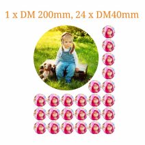 Kombi-Bilder 1 x DM200mm + 24 x DM40mm