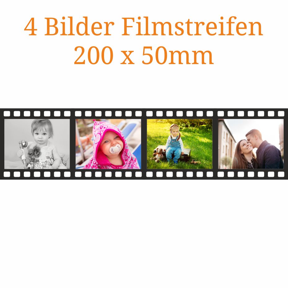 4 Bilder Filmstreifen 200 x 50mm