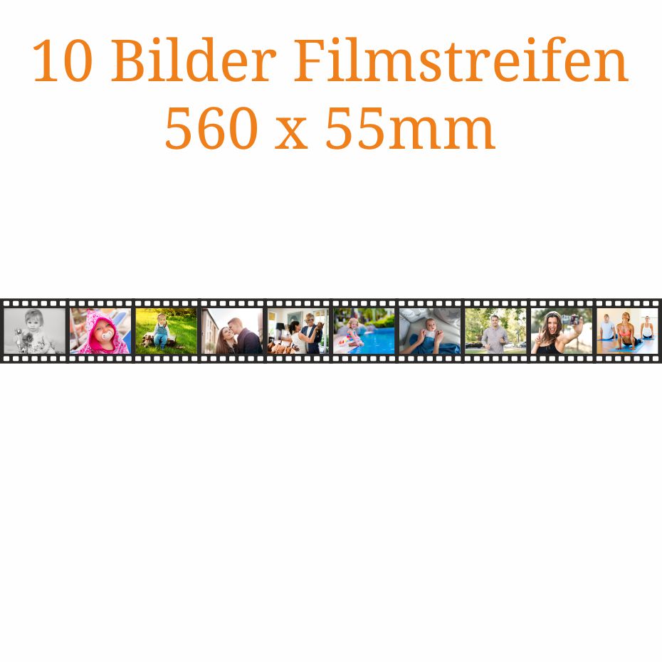 10 Bilder Filmstreifen 560 x 55mm