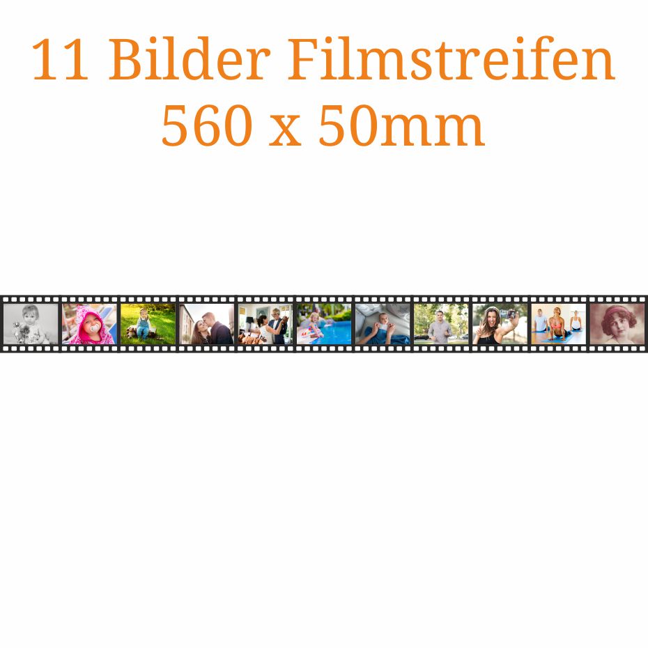 11 Bilder Filmstreifen 560 x 50mm