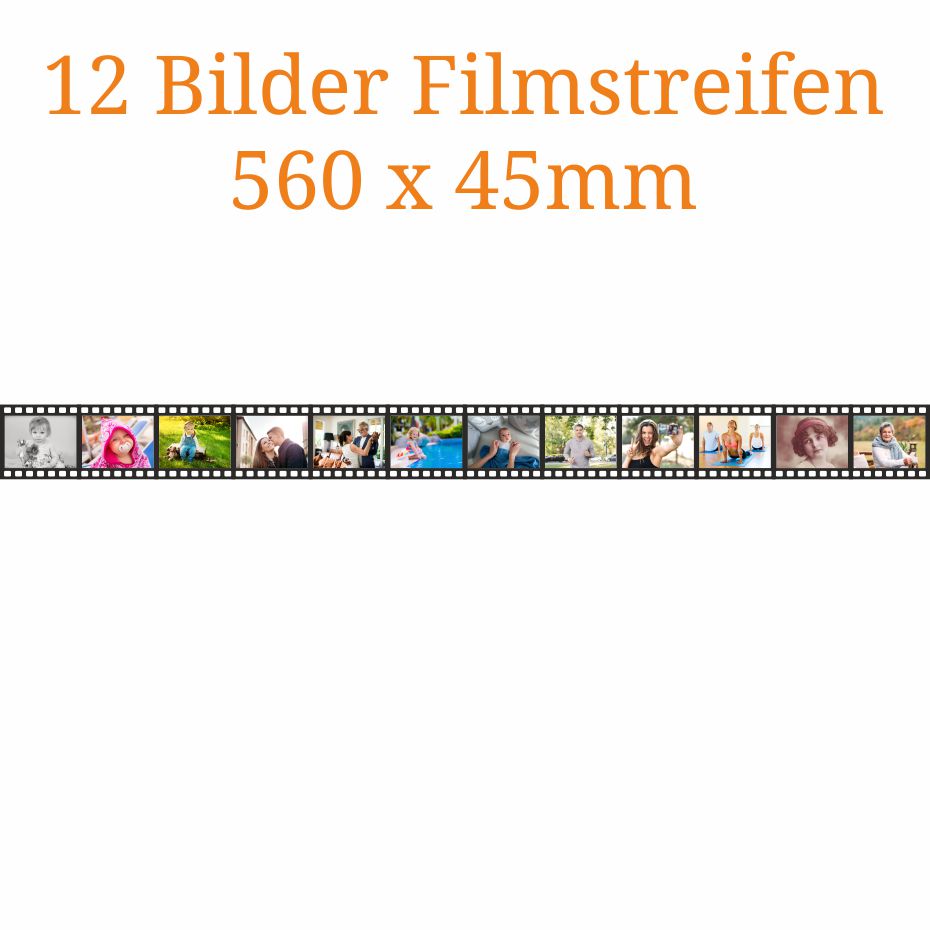 12 Bilder Filmstreifen 560 x 45mm