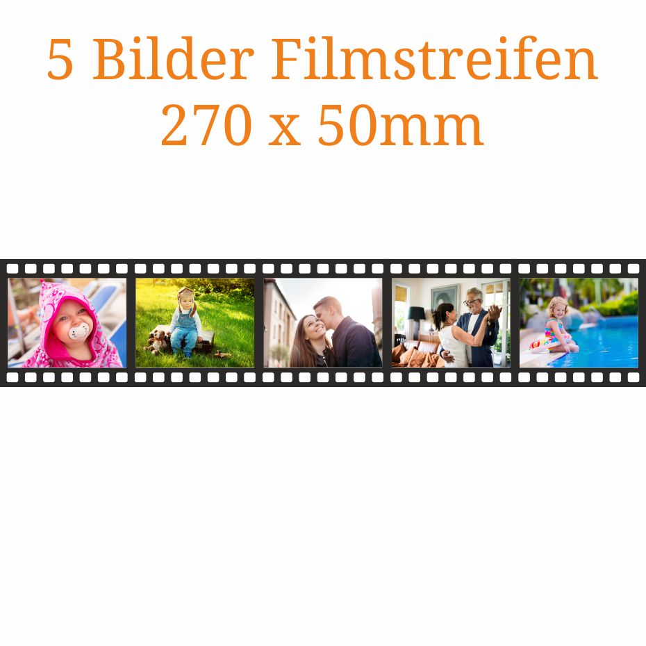 5 Bilder Filmstreifen 270 x 50mm