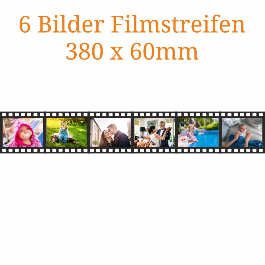 6 Bilder Filmstreifen 380 x 60mm