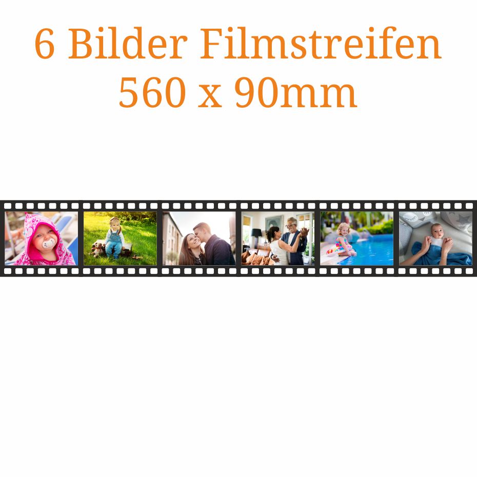 6 Bilder Filmstreifen 560 x 90mm