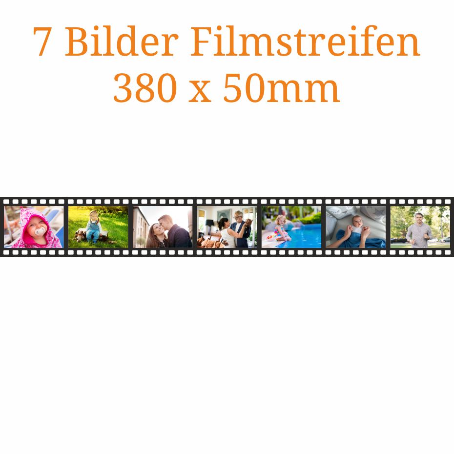 7 Bilder Filmstreifen 380 x 50mm