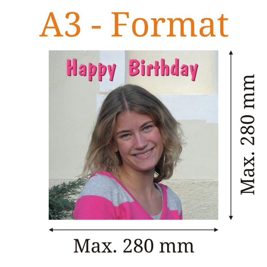 Produktbild essbare Bilder quadratisch A3