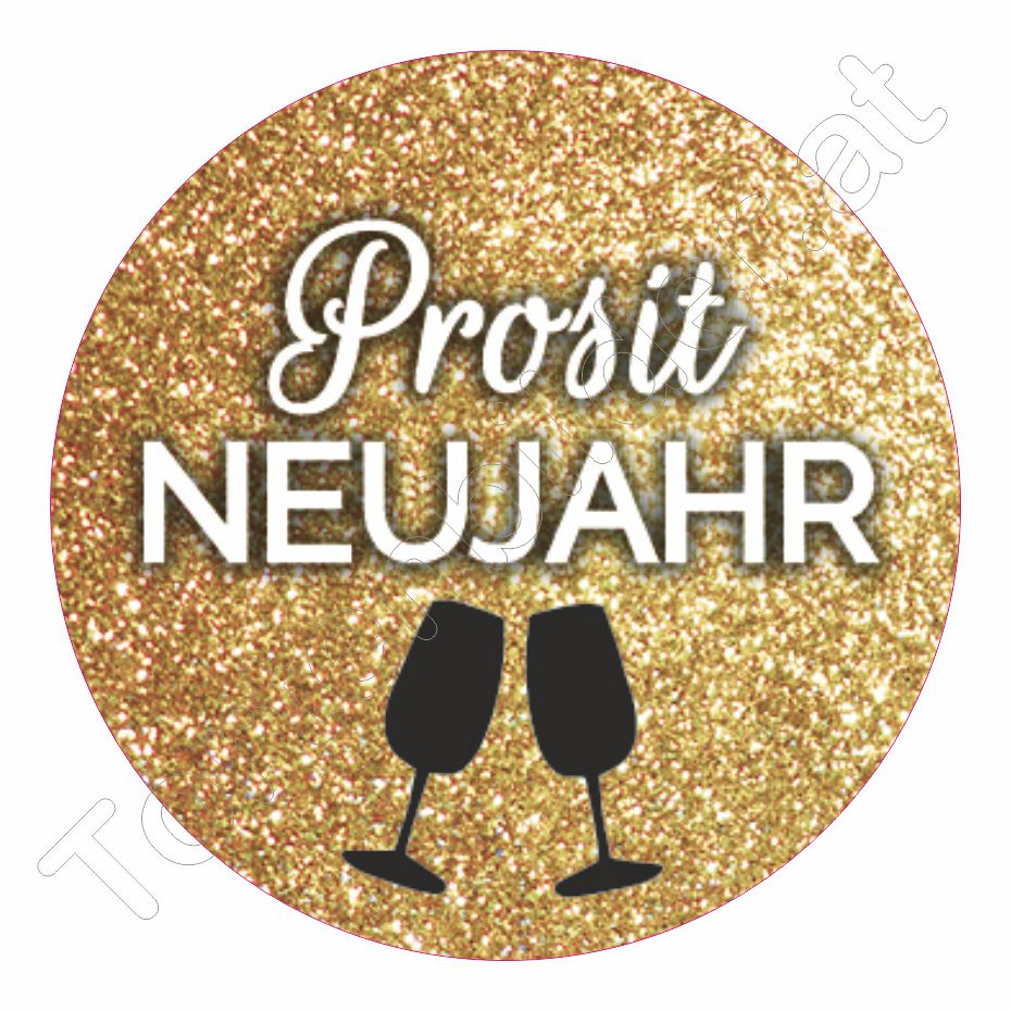 Tortenbilder Neujahrs Design rund 01