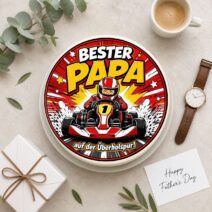 Vatertag rund Bester Papa auf der Überholspur