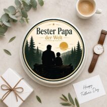 Vatertag rund Bester Papa der Welt Natur