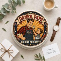 Vatertag rund Danke Papa Retro