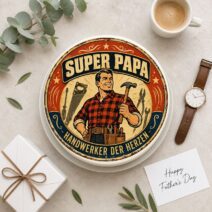 Vatertag rund Super Papa Handwerker