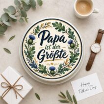 Vatertag rund Papa ist der Größte