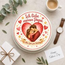Vatertag rund Ich liebe meinen Papa Tochter