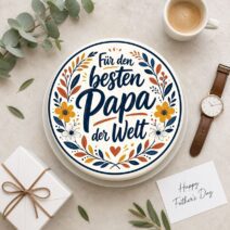 Vatertag rund Für den besten Papa Blumen