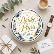 Vatertag rund Danke Papa Kalligrafie