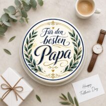 Vatertag rund Für den besten Papa Lorbeer