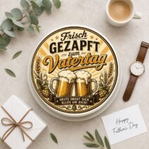 Vatertag rund Frisch Gezapft zum Vatertag