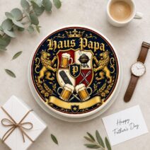 Vatertag rund Haus Papa Wappen