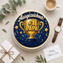 Vatertag rund Ausgezeichnet Nr 1 Papa