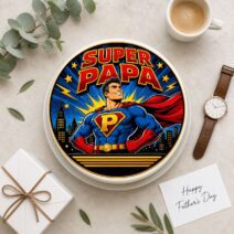 Vatertag rund Super Papa Superheld